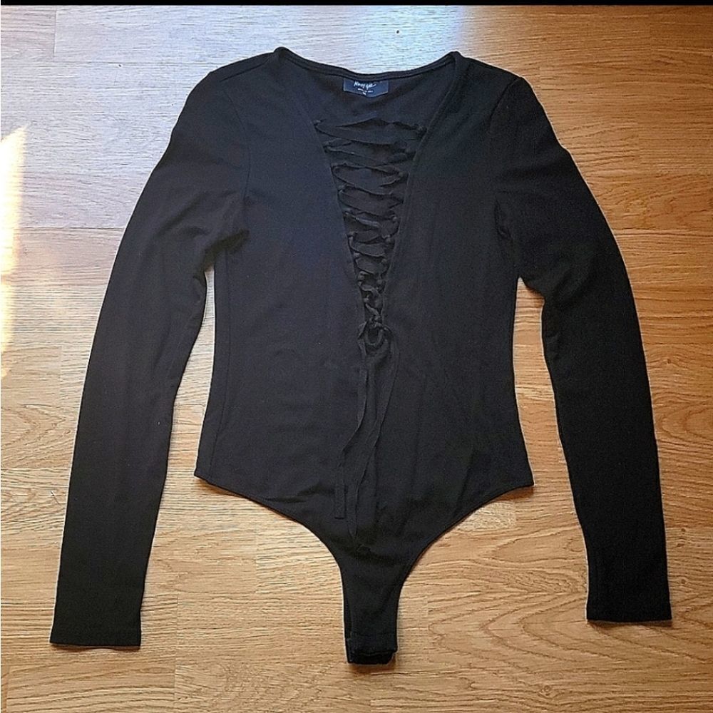 Nasty Gal Black Bodysuit size M